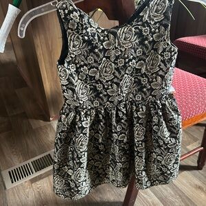 The Children's Place Black and White Floral Dress